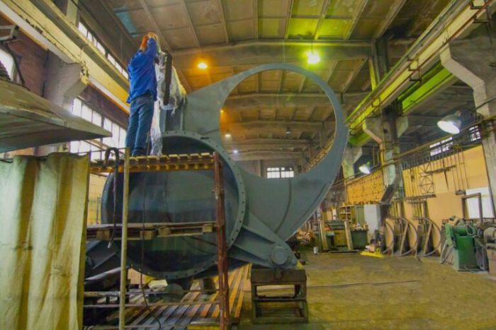 Задвижка стальная секторная Ду 2200 Ру 1