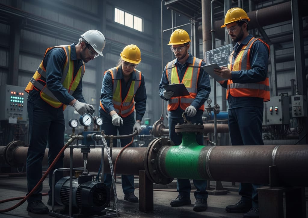 Гідровипробування трубопровідної системи та трубопровідної арматури