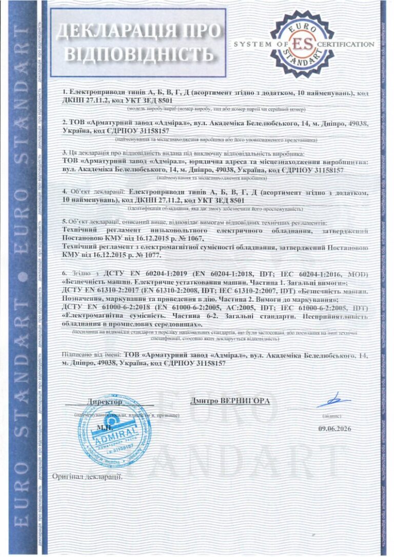 Декларація електропривода 2309261